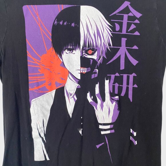 Tokyo Ghoul Ken Kaneki T-Shirt Black Men's Large Graphic Funimation Anime Tee - Picture 7 of 10